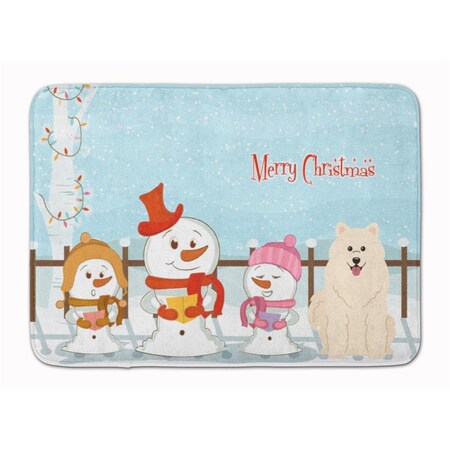 Carolines Treasures Merry Christmas Carolers Samoyed Machine Washable Memory Foam Mat BB2361RUG